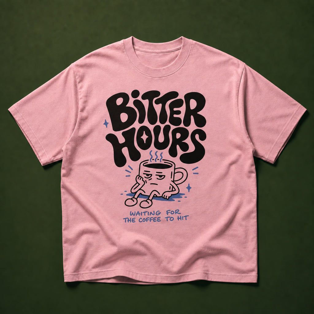 Waiting for Coffee Tee (black print)