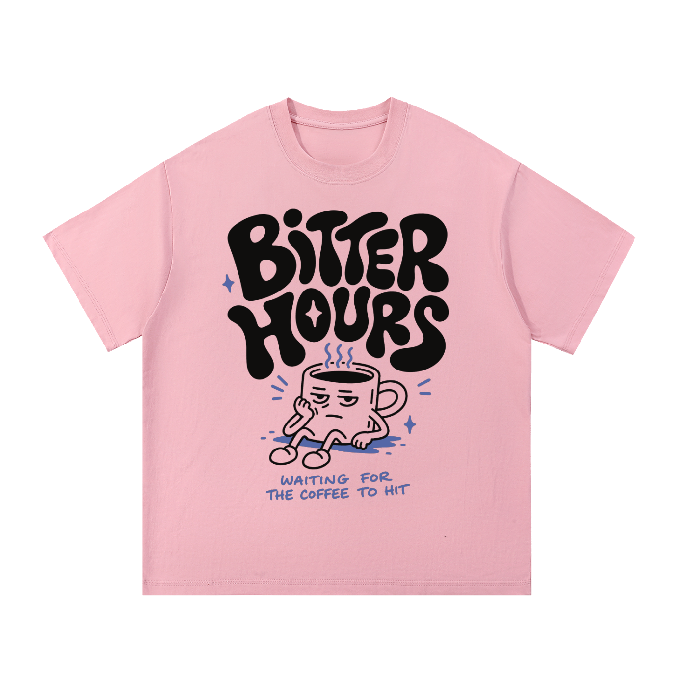 Waiting for Coffee Tee (black print)