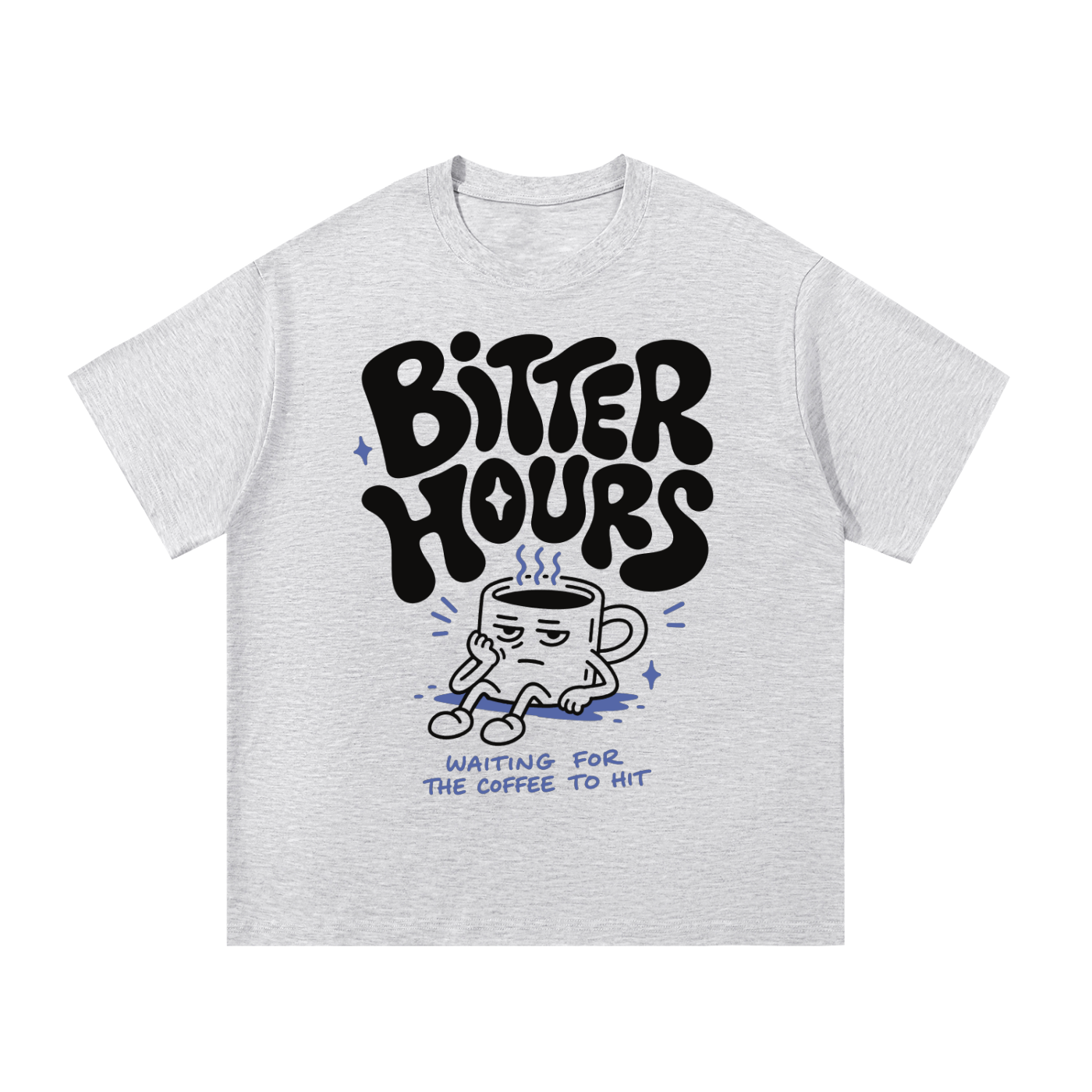 Waiting for Coffee Tee (black print)
