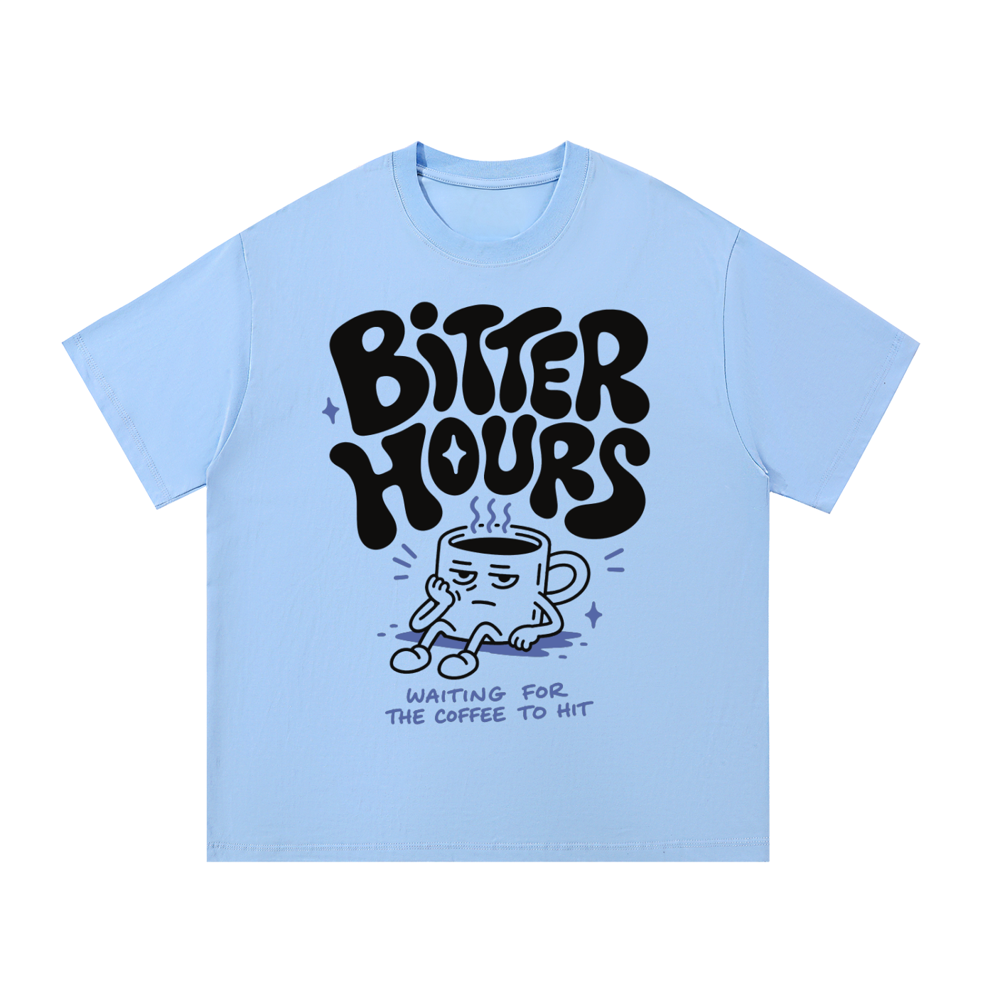 Waiting for Coffee Tee (black print)