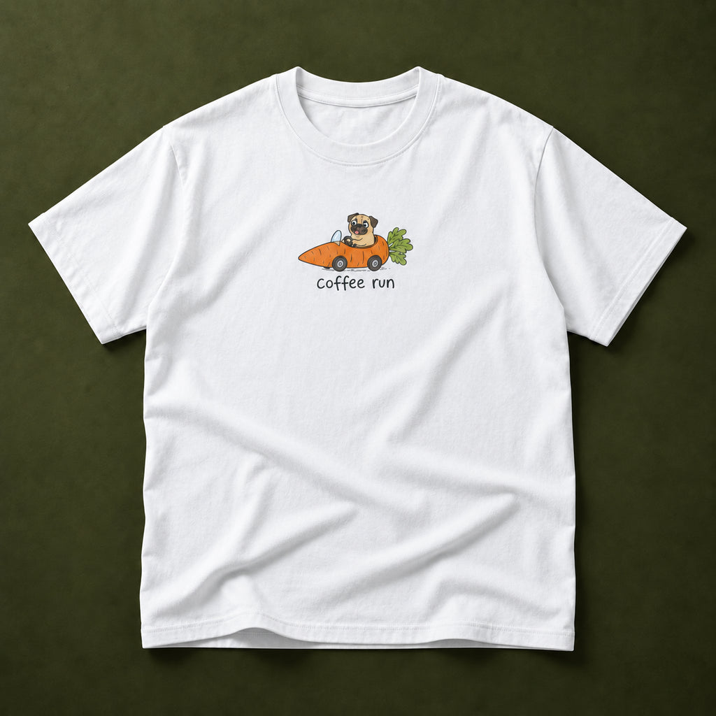 Pug Coffee Run Tee